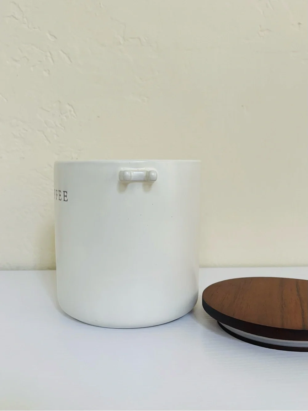 Hearth & Hand with Magnolia Stoneware Coffee Canister with Lid, Matte Finish